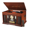 Mahogany Bluetooth Turntable with Built-in Stereo Speakers O208