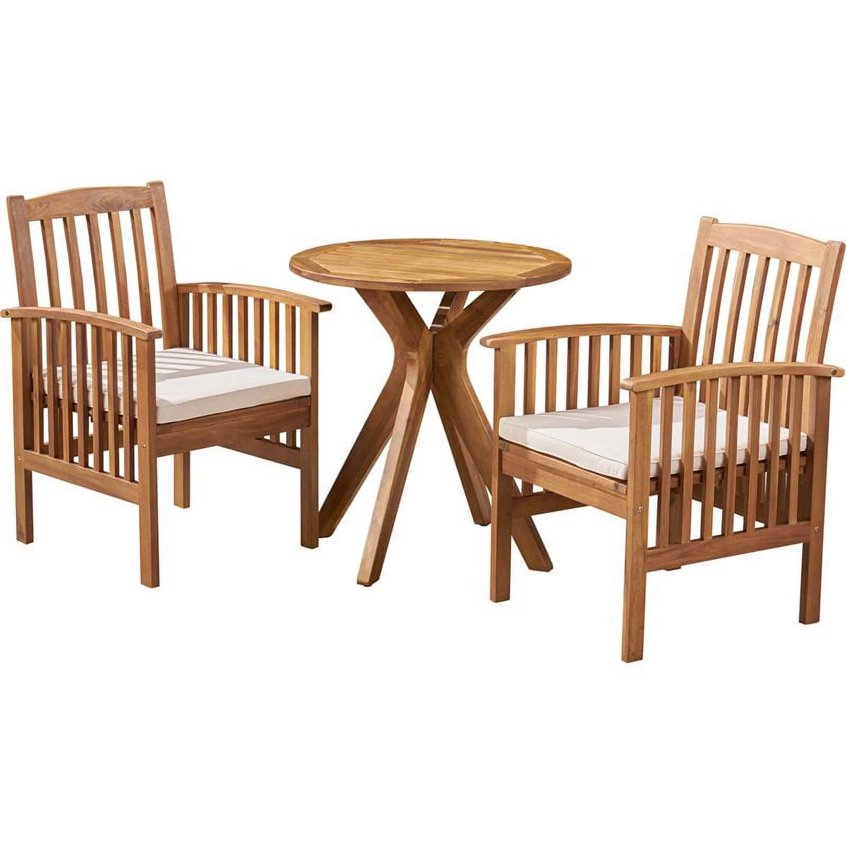 3 Piece Wooden Round Patio Dining Set S817243