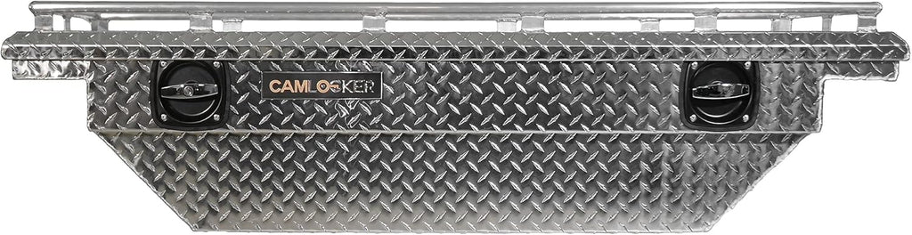 60 Inch Low Profile Crossover Tool Box With Rail, Polished Aluminum, with Sliding Tool Tray Organizer F3223