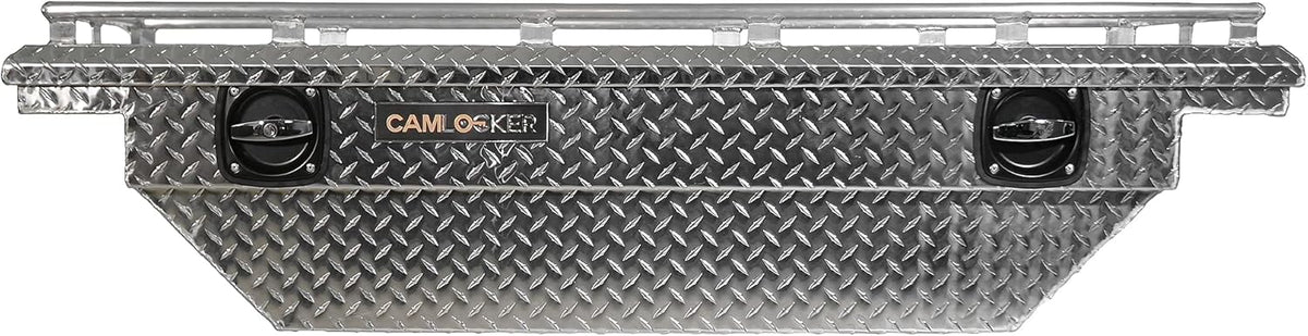 60 Inch Low Profile Crossover Tool Box With Rail, Polished Aluminum, with Sliding Tool Tray Organizer F3223