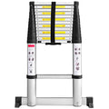 15.5 ft Aluminum Telescoping Extension Ladder with Stabilizer Bar O533