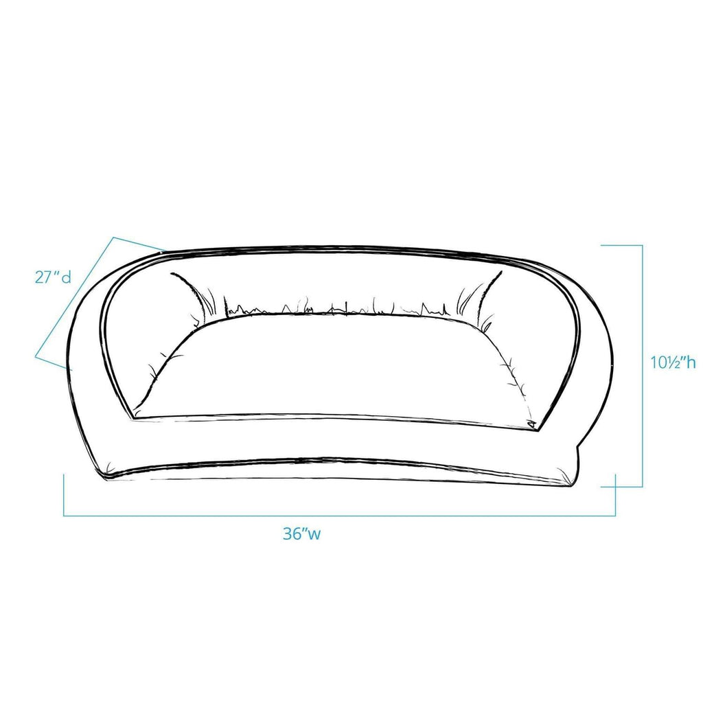Quilted Microfiber Bolster Pet Bed K686