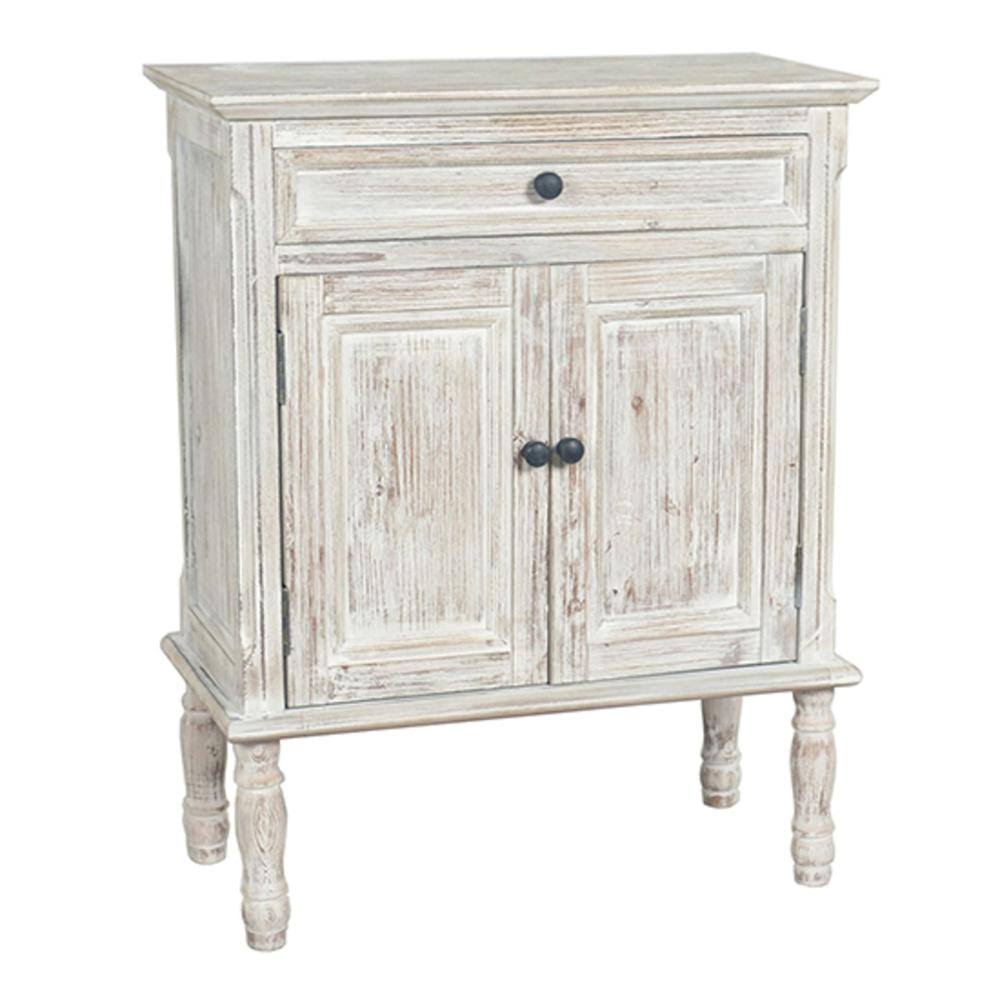 White Wood Accent Cabinet S73759