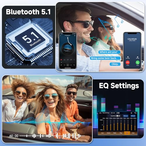 7" Flip Out Touchscreen Car Stereo with Wireless Carplay Android Auto Bluetooth AM/FM USB X140806