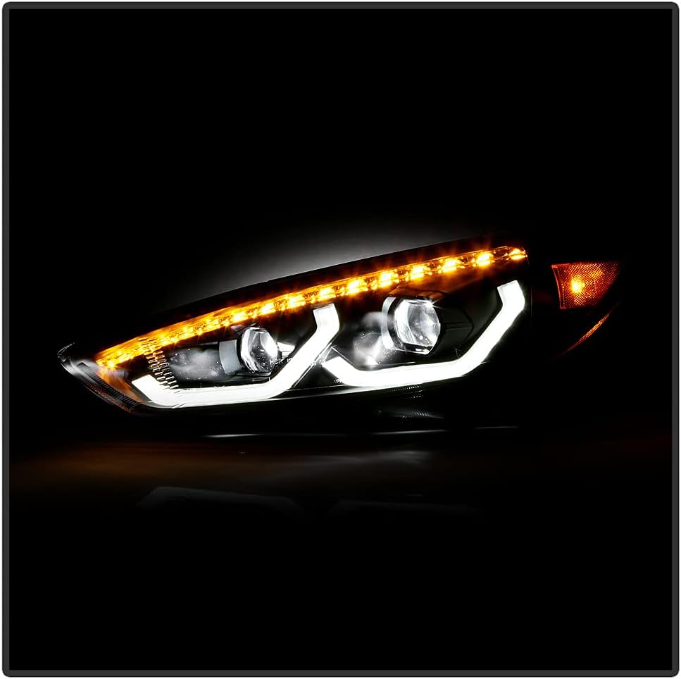 2015-2018 Ford Focus Black LED Projector Headlights A541