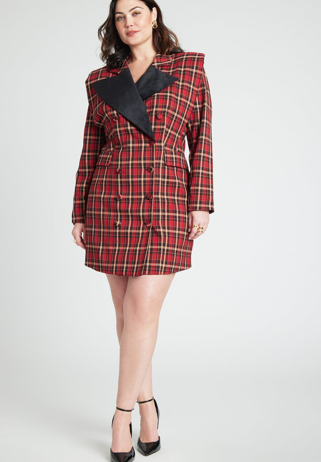 Exaggerated Double Breasted Blazer Dress S240022