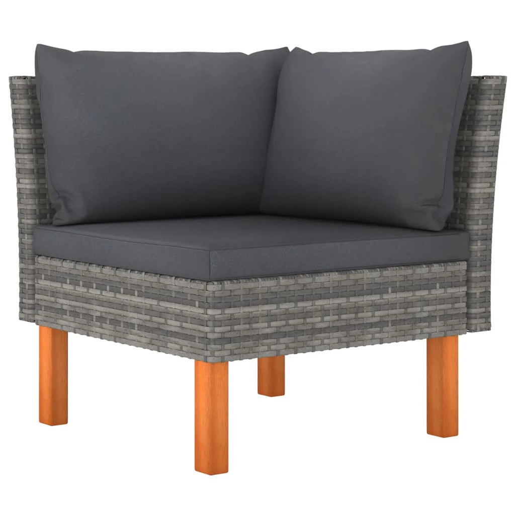 12 Piece Gray Poly Rattan Patio Conversation Set R770947