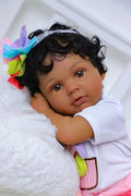 20 Inch Black African American Girl Full Body Vinyl Doll F61186