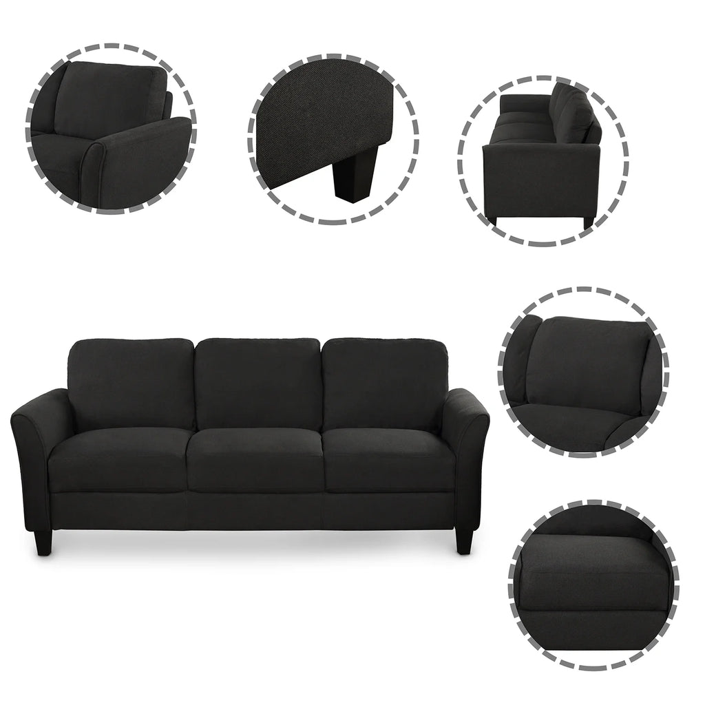 3-Seat Linen Fabric Sofa R325525