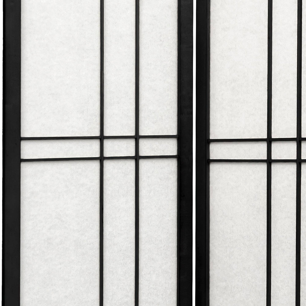 Black 3 Panel Shoji Screen E175972