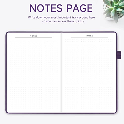 Black Hardcover Check Register 5.2x7.6" D12022