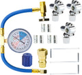 Refrigerant Charging Hose Gauge with 3 Pack Bullet Piercing Tap Valve Kit S55061