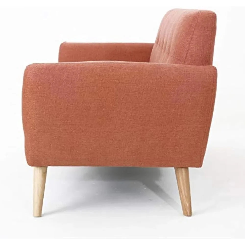 Burnt Orange Fabric Petite Sofa I5199
