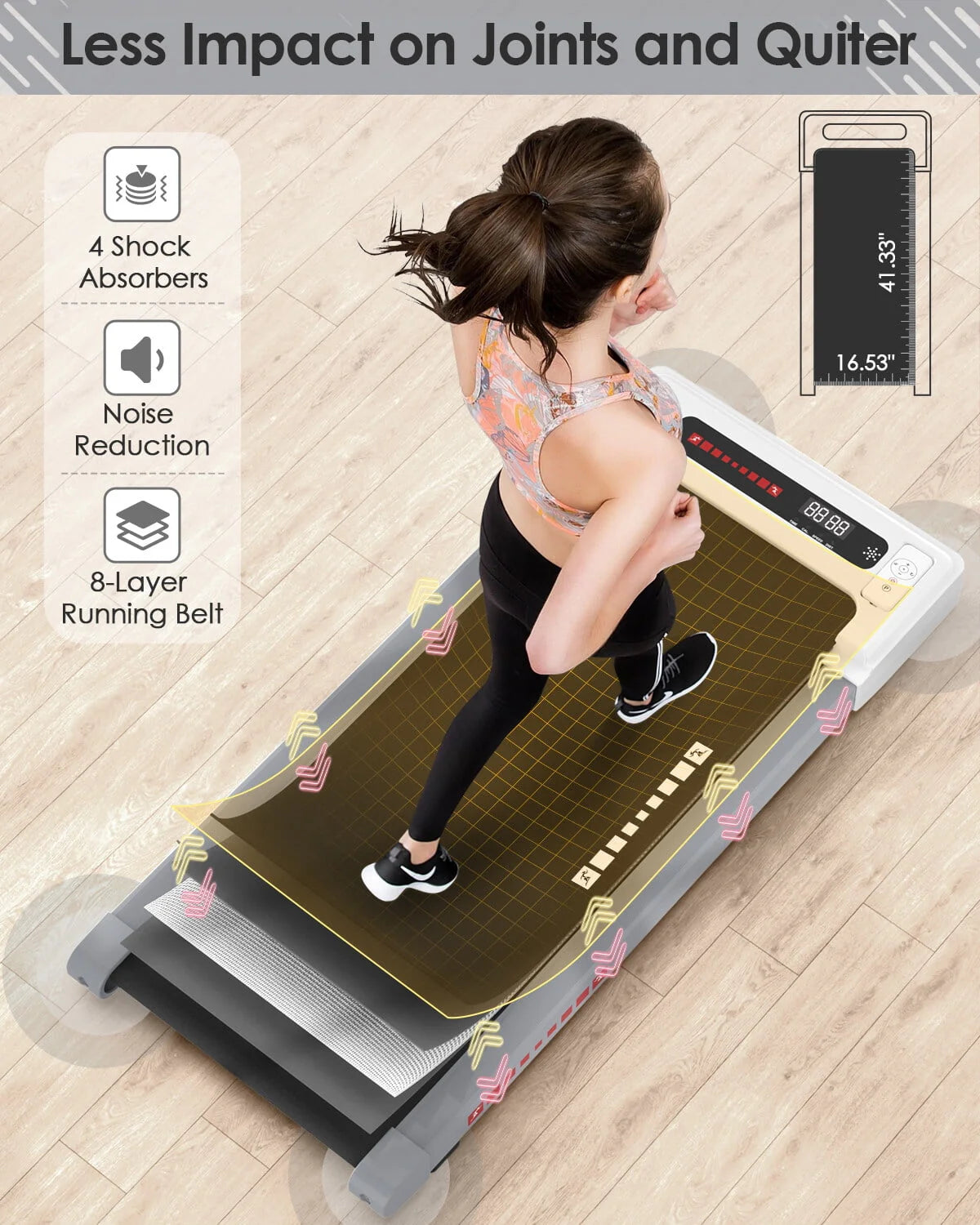 2.5HP Under Desk Electric Treadmill Y47196