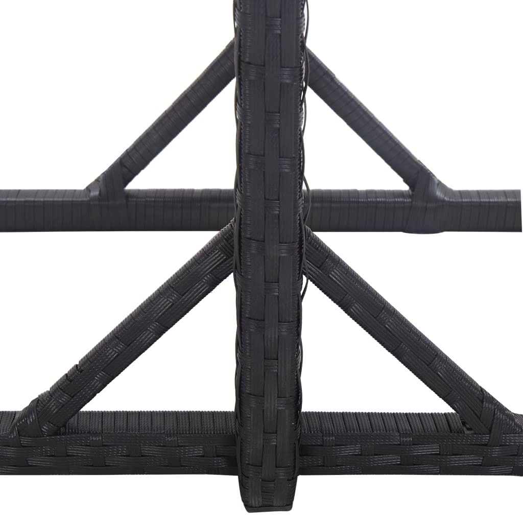 Anthracite Poly Rattan and Solid Acacia Wood Garden Table M16120