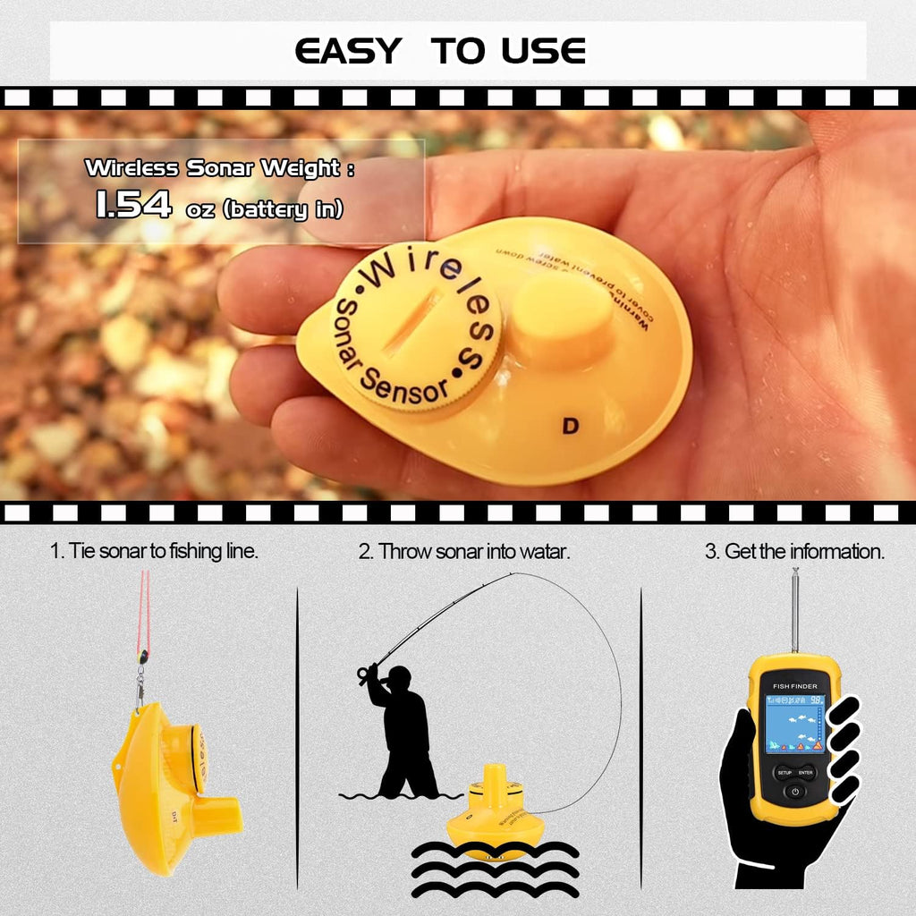 Castable Wireless Portable Fish Finder Sonar Detector Pack of 2 P85163