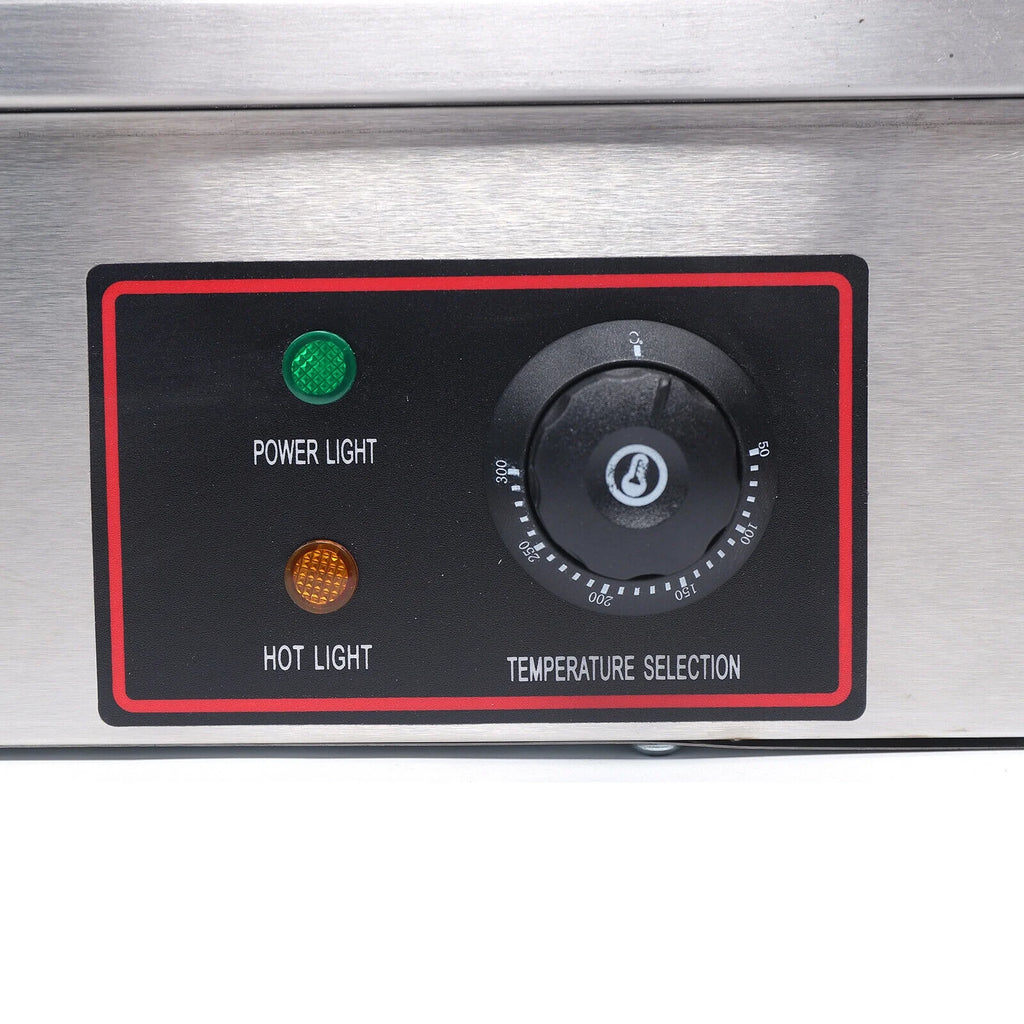 3000W 22'' Commercial Electric Griddle Flat Top Grill Stove Stainless Steel E1262