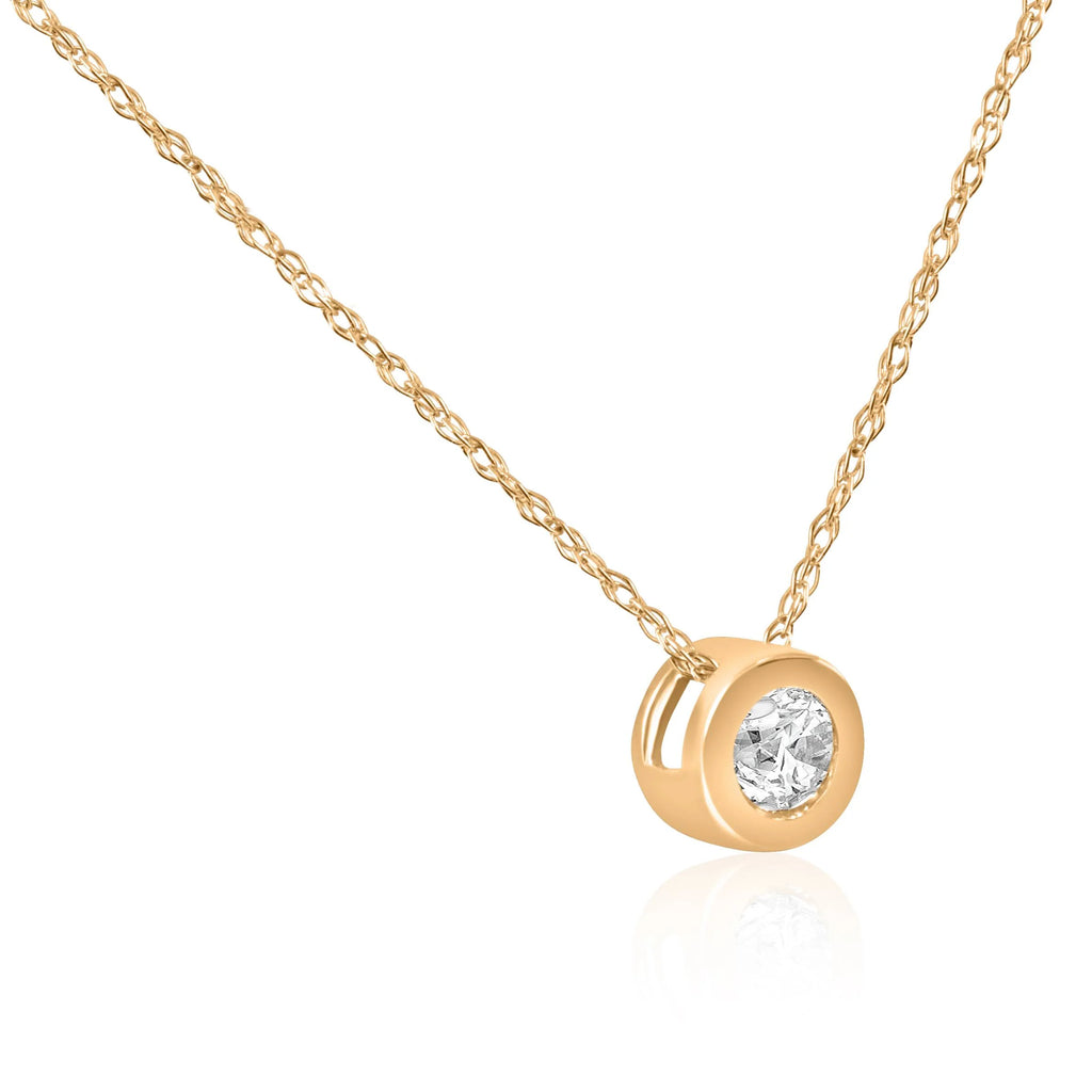 14k Yellow Gold Diamond Pendant B263