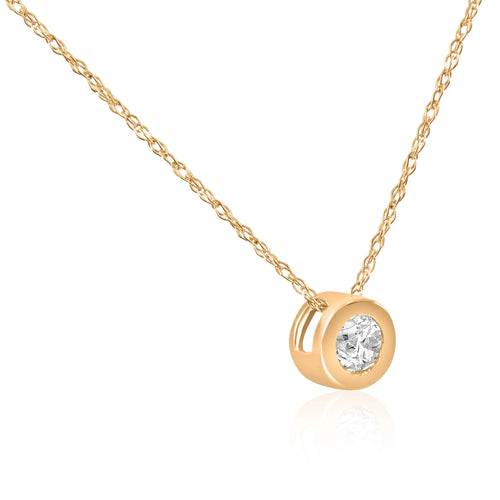 14k Yellow Gold Diamond Pendant B263