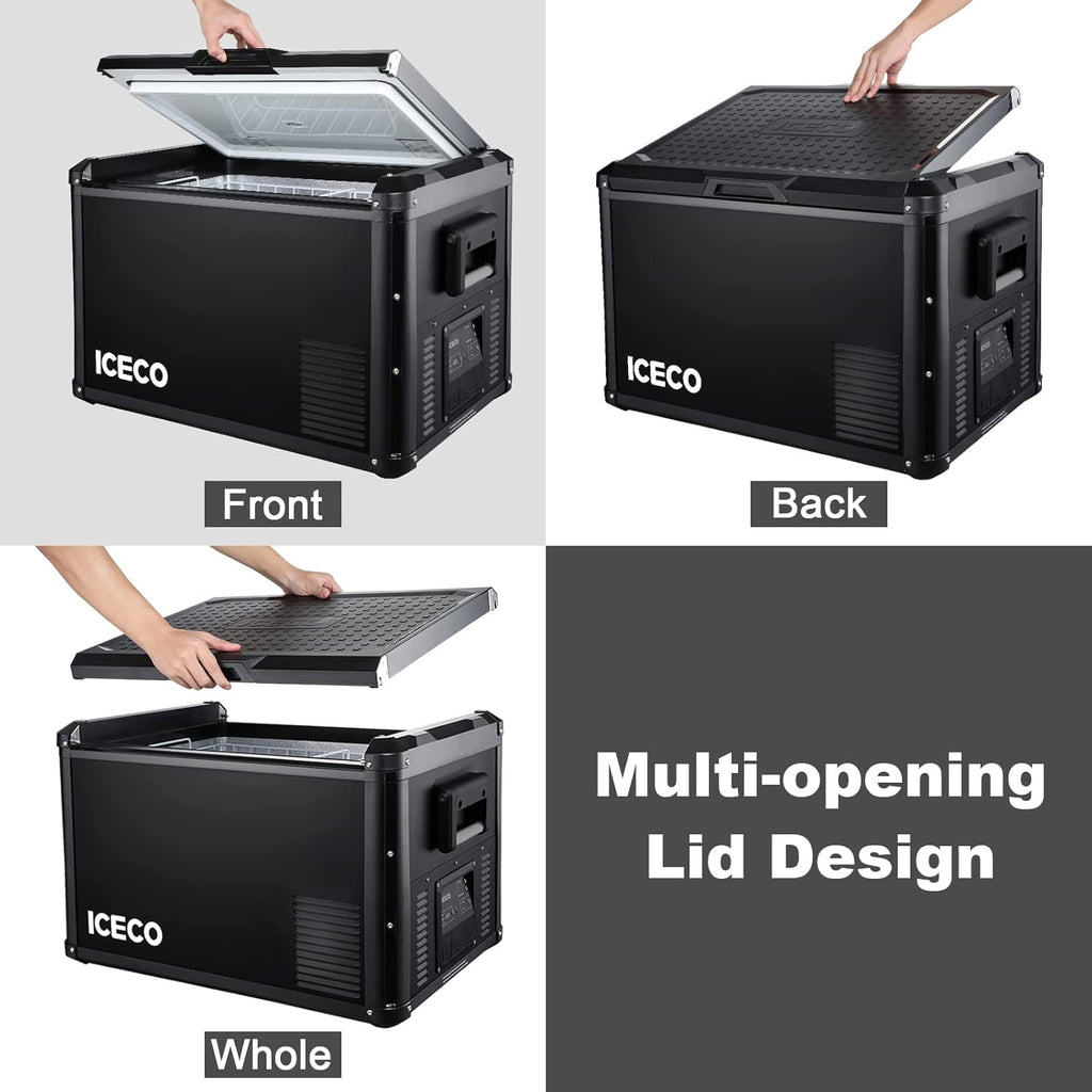 Portable Refrigerator, 75L Dual Zone Steel Compact Refrigerator C45727