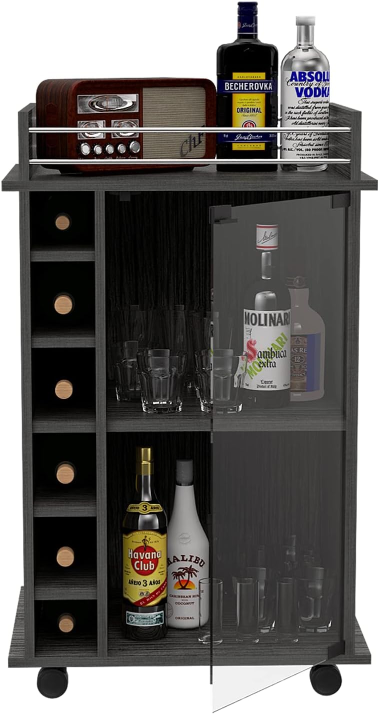 Smoky Oak Bar Cart M657