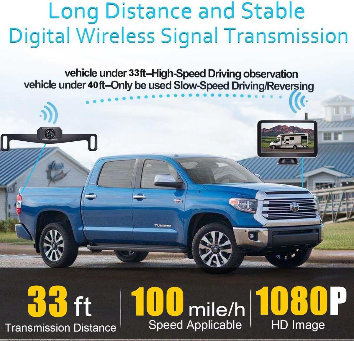 7 Inch Wireless Backup Camera with Monitor Kit B2235