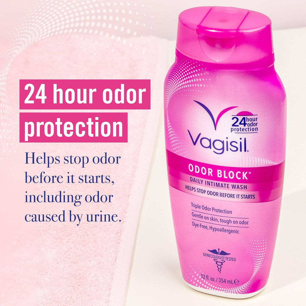 Odor Eliminating Vaginal Gel, 4ct (0.07oz) & Feminine Wash, 12 oz Y904