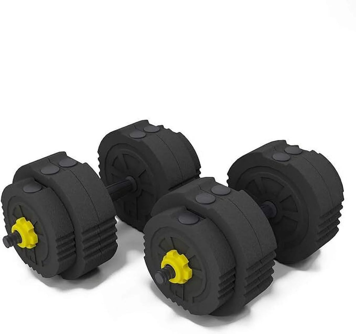 55lb Adjustable Dumbbells Set with Connecting Rod Black V768