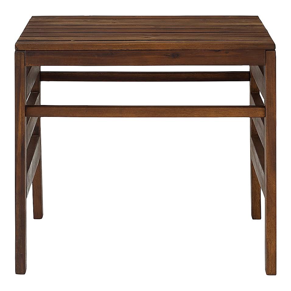 Dark Brown Acacia Wood Patio Side Table Z983707
