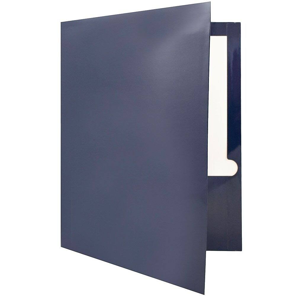 Navy Blue Two Pocket Presentation Folder 50 Pack B285809