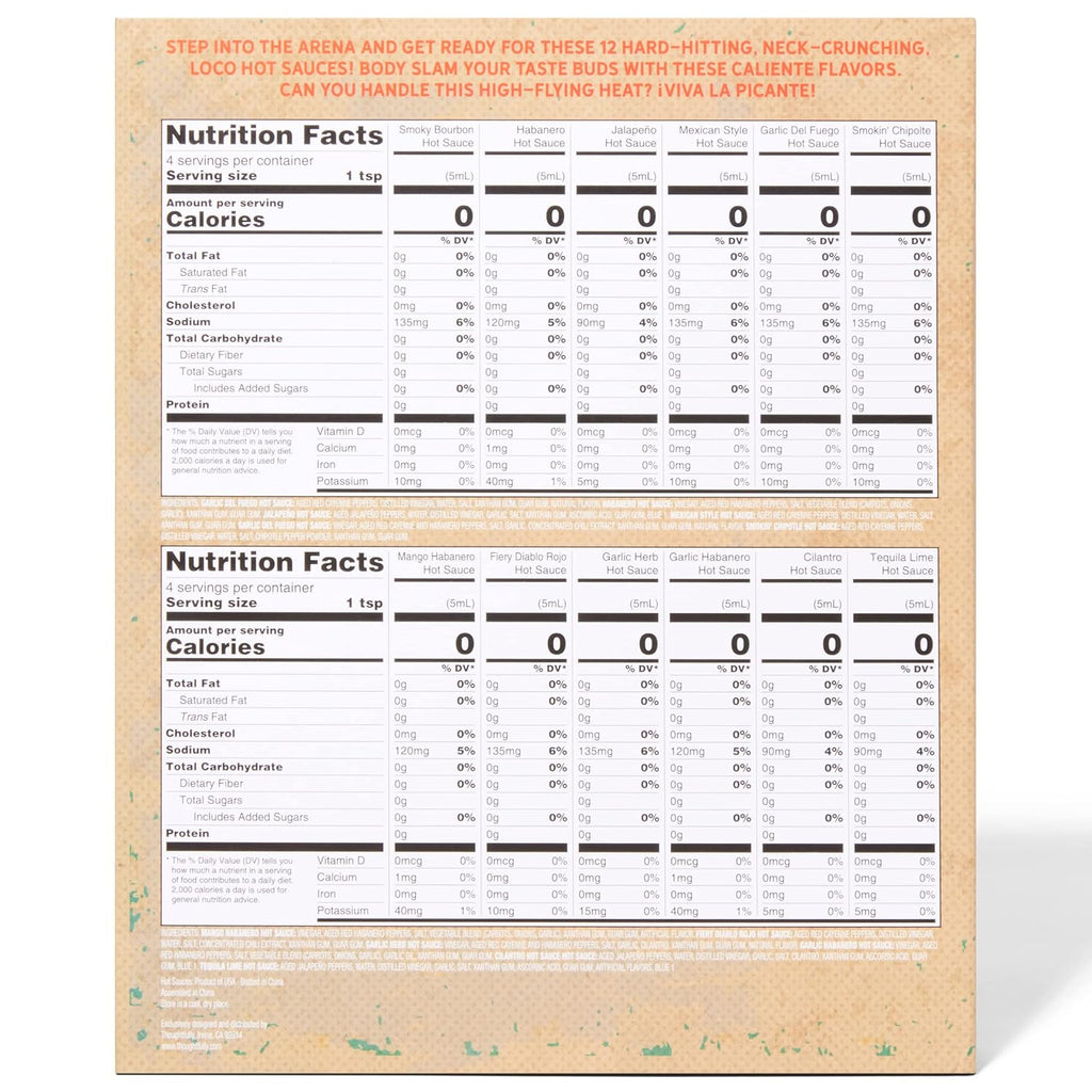Hot Sauce Sampler, Set of 12 F30883