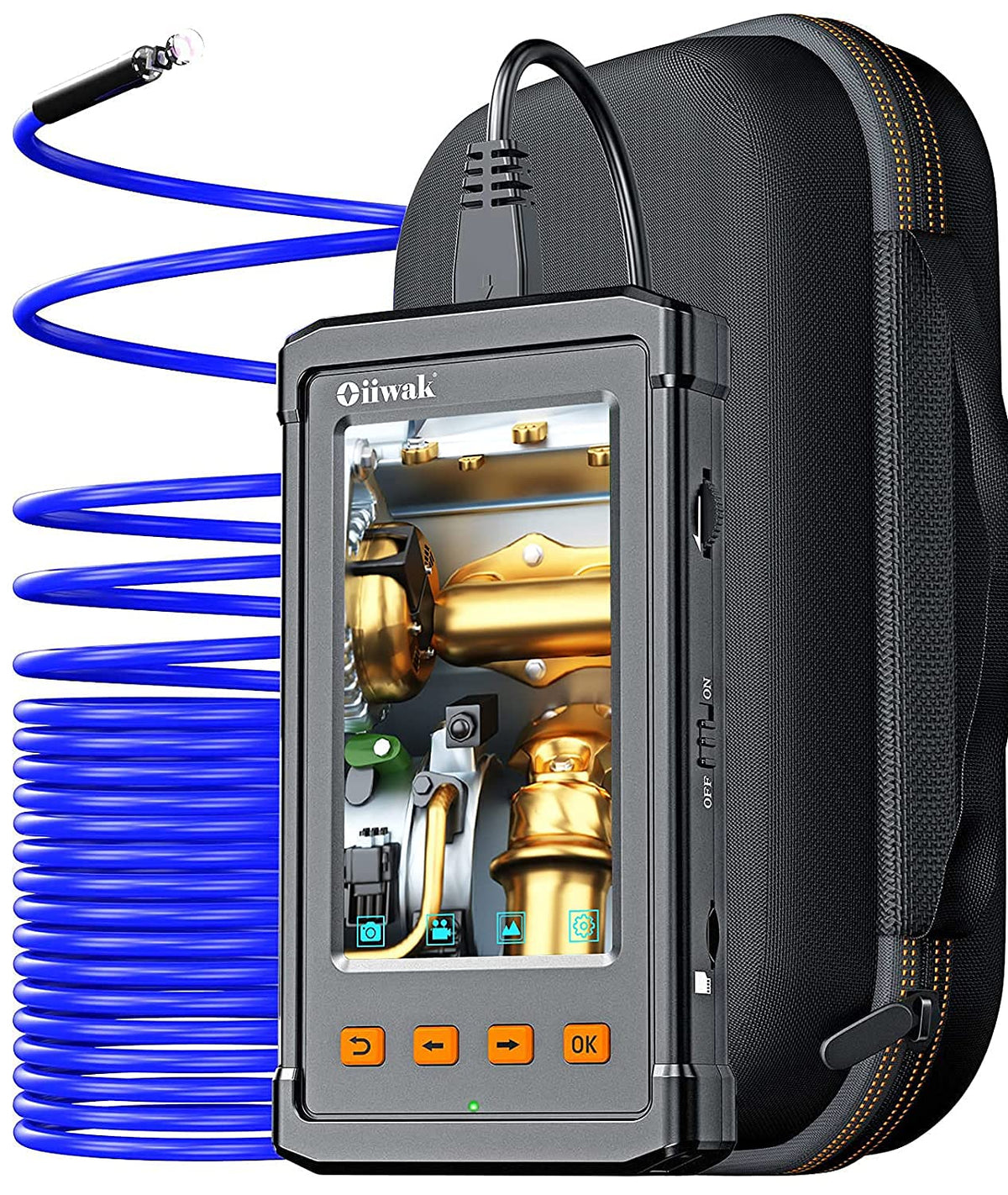 33FT 1080P HD Waterproof Sewer Inspection Camera with Lights 4.3'' IPS Screen I742076