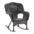 Weathered Grey Resin Wicker Porch Rocker Z255703