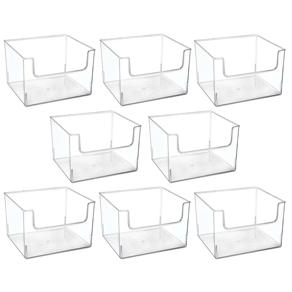 Clear Plastic Storage Organizer Bin 8 Pack M3790