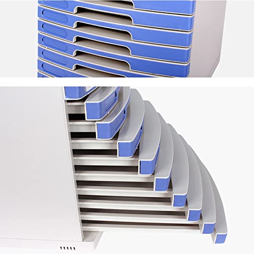 10 Layers Lockable Flat Blue File Cabinet F76699