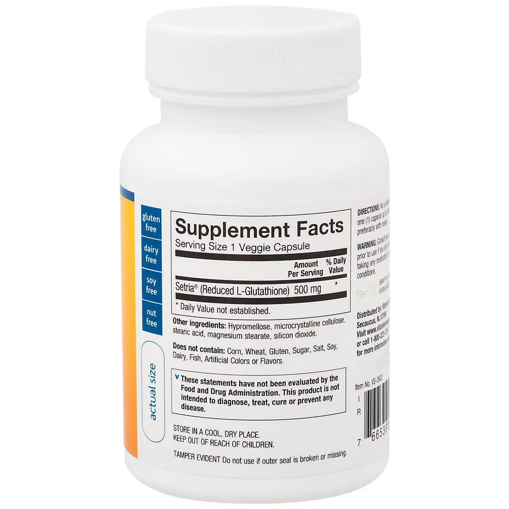 Reduced Glutathione 500MG Antioxidant Supplement 60 Capsules H348