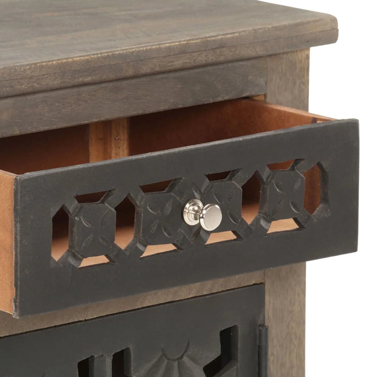 Solid Mango Wood Bedside Cabinet S63836