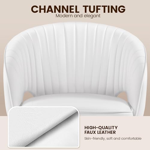 Cream Velvet Swivel Desk Chair with Wheels Q56932