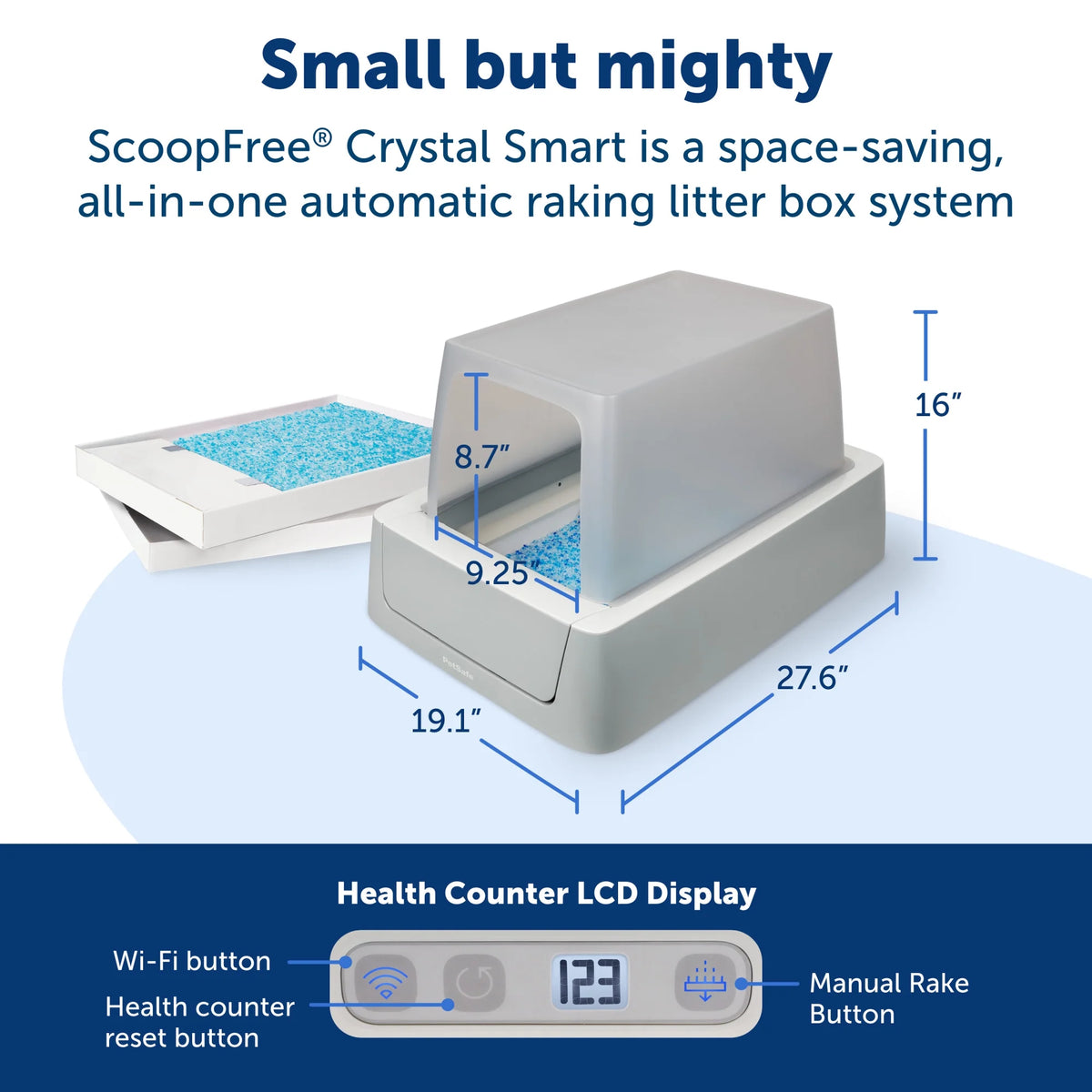 Gray Self-Cleaning Cat Litter Box F29964