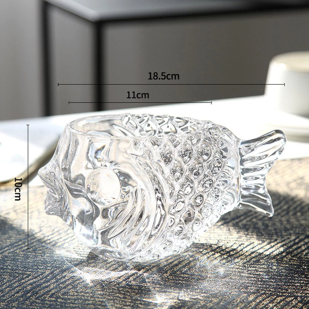 Clear Fish Shaped Cocktail Glassware M267