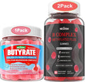 Butyrate Gummies with Probiotic Prebiotic Postbiotic Vitamin B Complex H4161