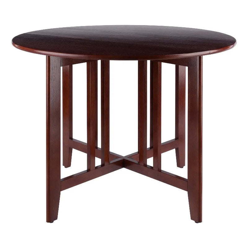 Solid Wood Round Double Drop Leaf Dining Table U76549