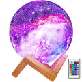 Moon Lamp Kids Night Light 5.9 inch 16 Colors LED 3D Star Moon Light with Wood Stand P3895