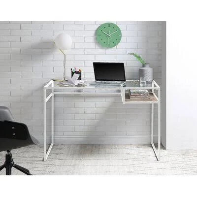 White Glass Desk T8299