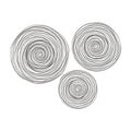 Set of 3 Raw Iron Spiral Wall Decor R402639