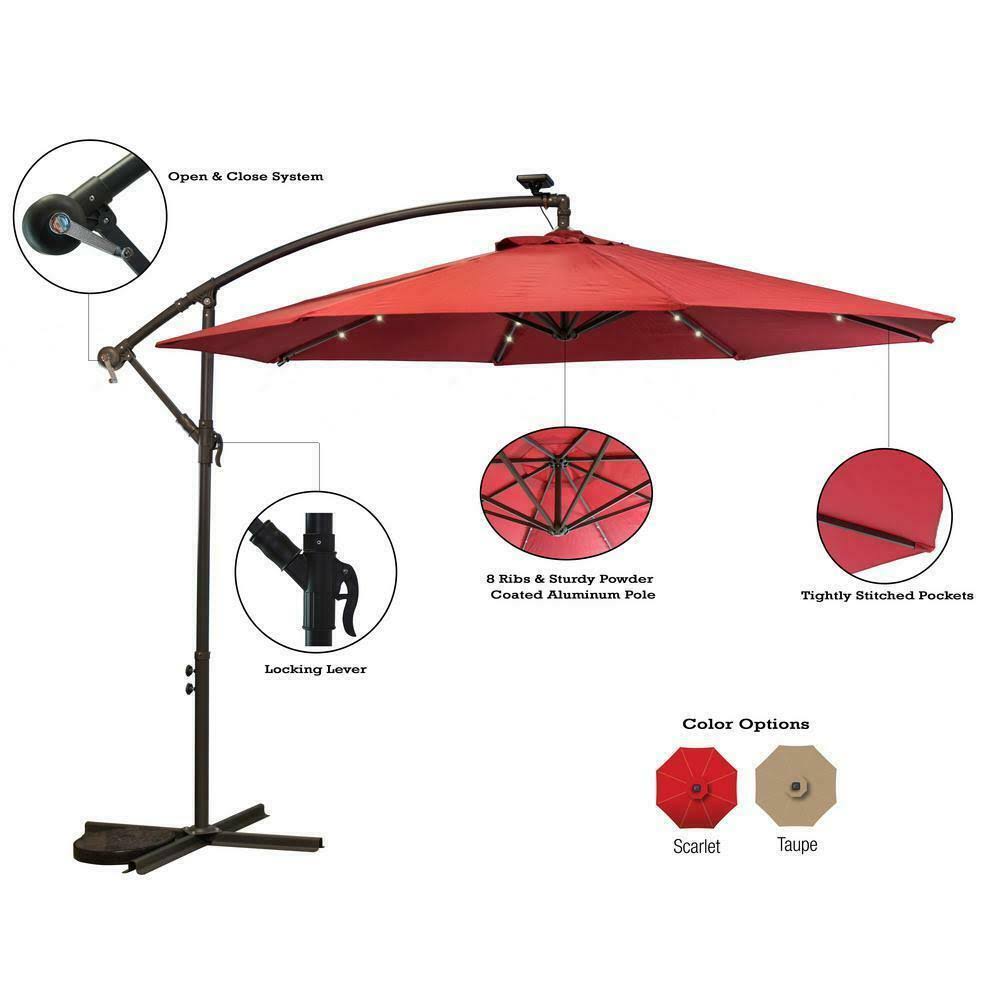 Scarlet Cantilever Solar Patio Umbrella B470830