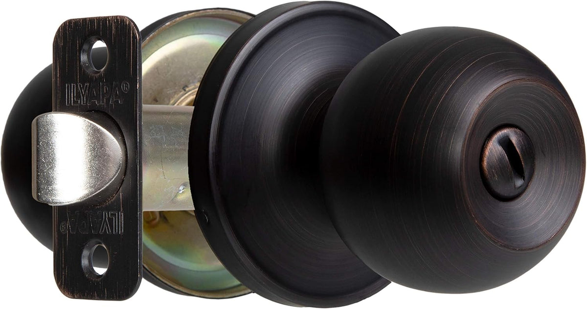 Oil Rubbed Bronze Privacy Door Knobs, Ball Style, 10 Pack G94970