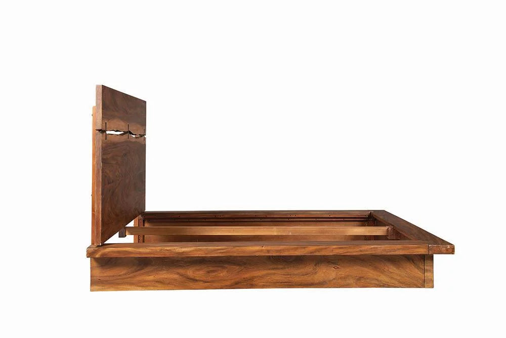 Queen Bed Smokey Walnut and Coffee Bean A688