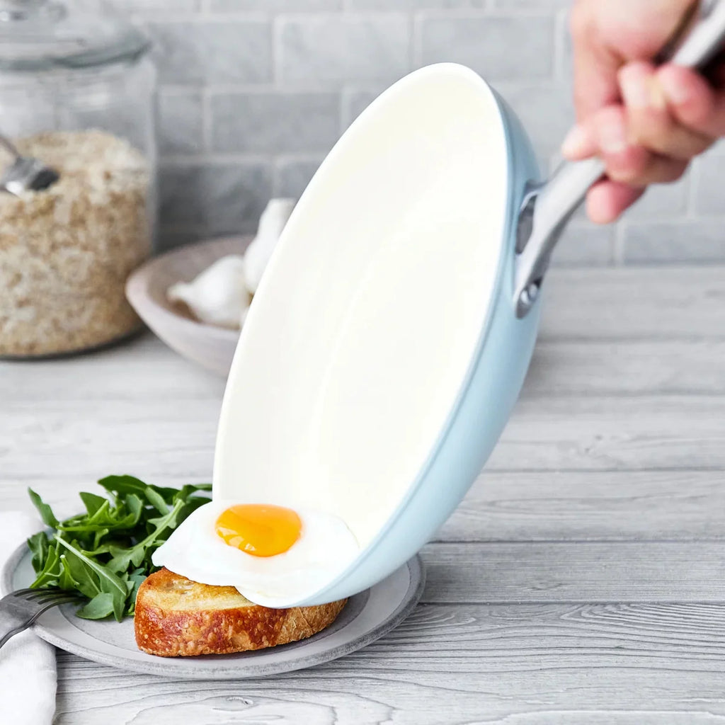 10-Piece Non-Stick Ceramic Cookware Set, Light Blue J243