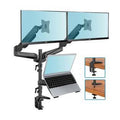 Dual Monitor Stand with Laptop Tray I896411